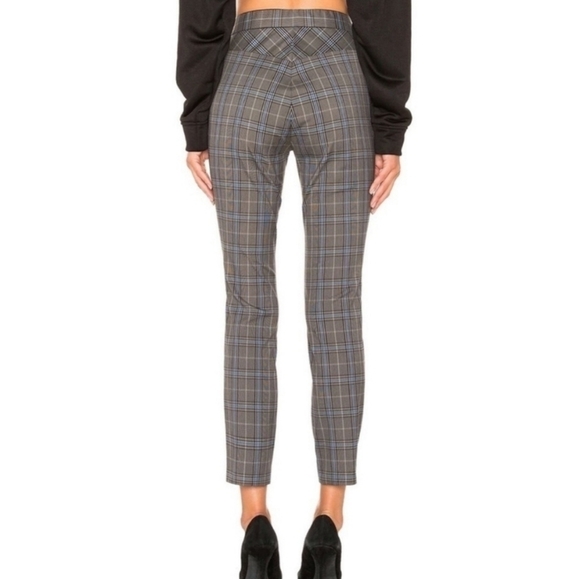 Rag&Bone Simone slim ankle pant grey plaid 4 - Picture 3 of 7